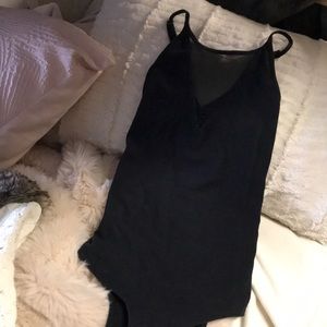 Mesh cutouts body suit